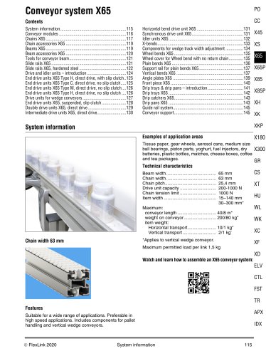 Conveyor system X65