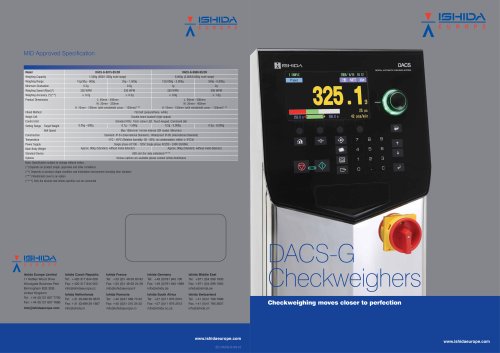 DACS-G Checkweighers