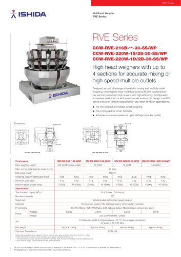 RVE Series_High head weighers with up to 4 sections for accurate mixing or high speed multiple outlest