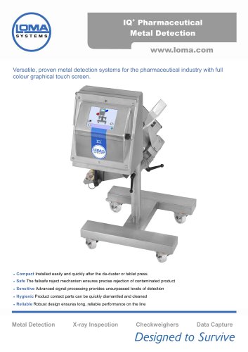 IQ+ Pharmaceutical Metal Detection