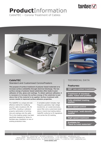 CableTEC – Corona Treatment of Cables