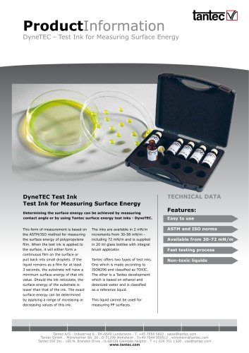 DyneTEC - Test Ink for Measuring Surface Energy