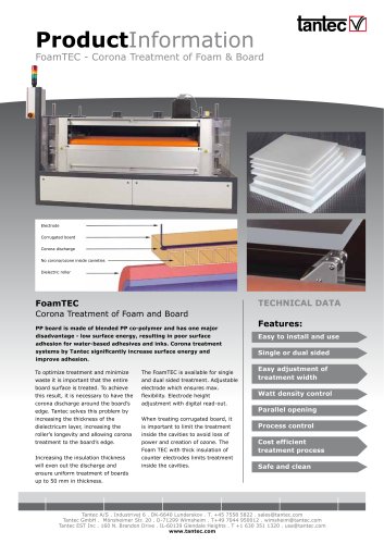 FoamTEC - Corona Treatment of Foam & Board