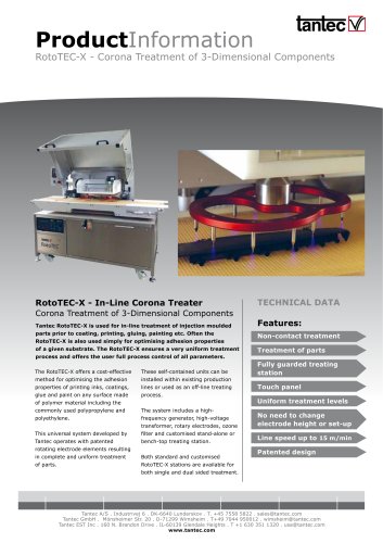 RotoTEC-X - Corona Treatment of 3-Dimensional Components