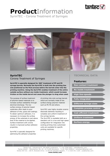 SyrinTEC - Corona Treatment of Syringes