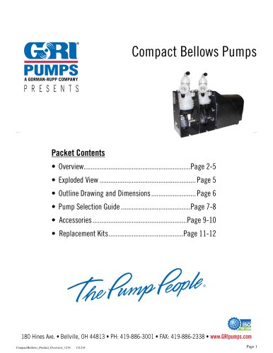 Compact Bellows Metering Pumps