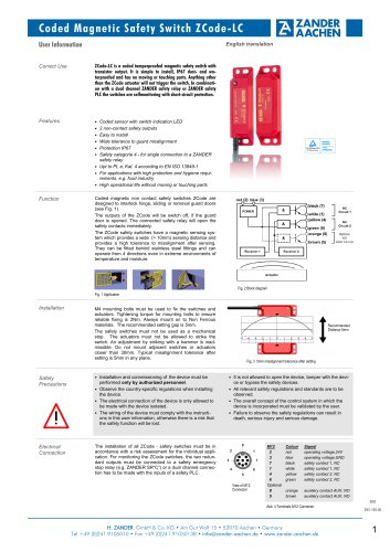 Coded Non Contact Saftey Switch ZCODE-LC