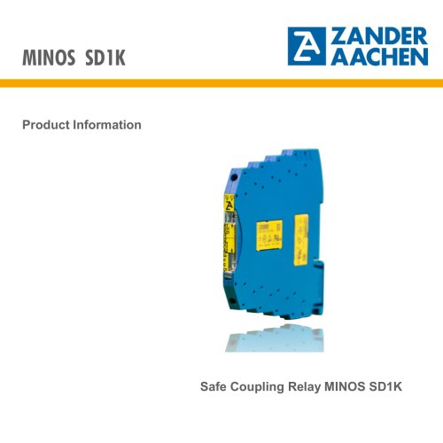 Safe Coupling Relay MINOS SD1K