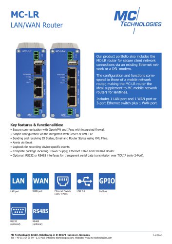 MC-LR LAN/WAN Router