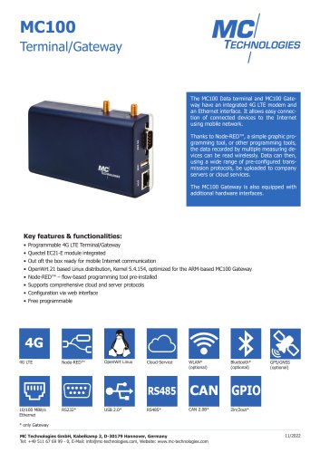 MC100 Terminal/Gateway