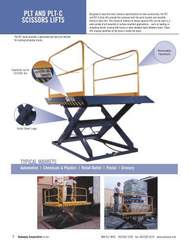 PLT AND PLT-C SCISSORS LIFTS