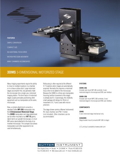 3DMS 3-DIMENSIONAL MOTORIZED STAGE