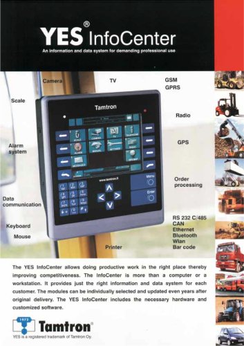 onboard weighing system for truck  YES InfoCenter