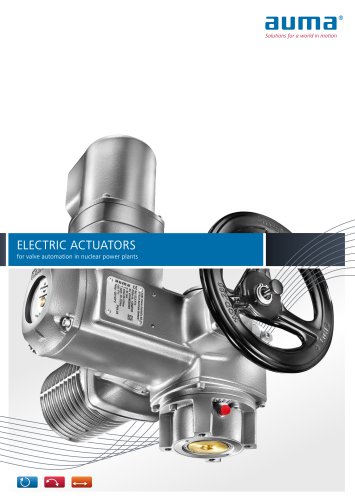 Electric actuators for valve automation in nuclear power plants