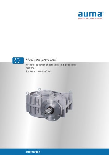 Multi-turn gearbox GHT 360.1