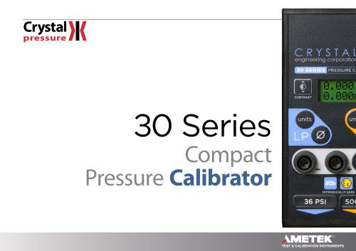 30 Series Digital Pressure Calibrator