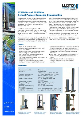 Extensometers - EXPlus Long Travel Contacting Extensometer