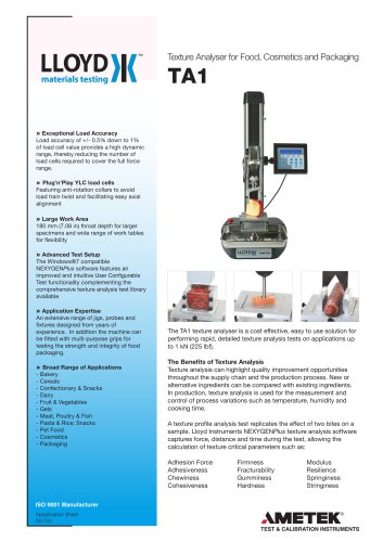 TA1 Texture Analyzer