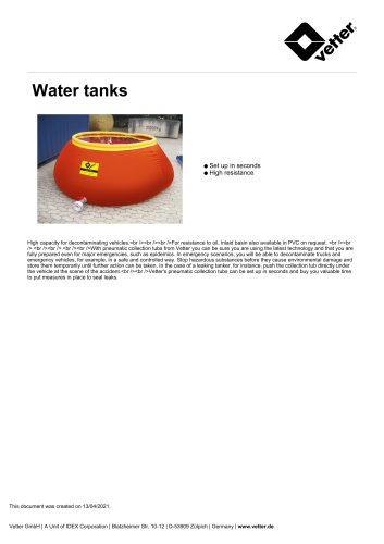 Water tanks