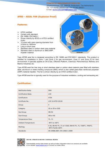 AFBD – AXIAL FAN