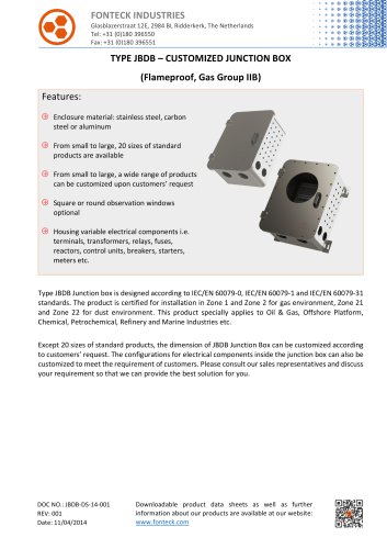 EX-PROOF JUNCTION BOX