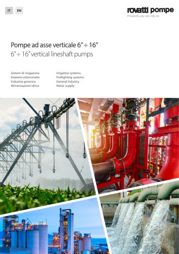 6&rdquo; &divide; 16&rdquo; vertical lineshaft pumps