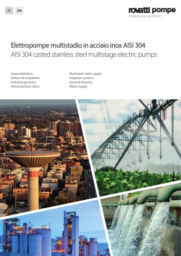 Elettropompe multistadio in acciaio inox AISI 304