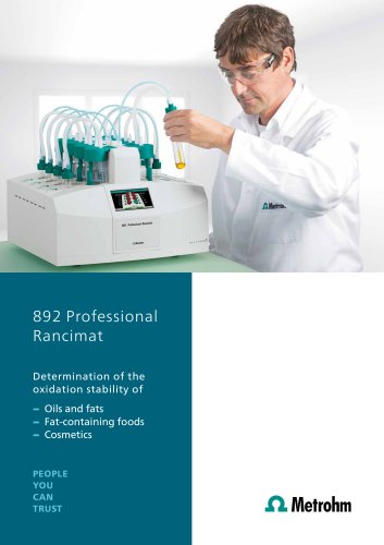 892 Professional Rancimat with StabNet 2.0