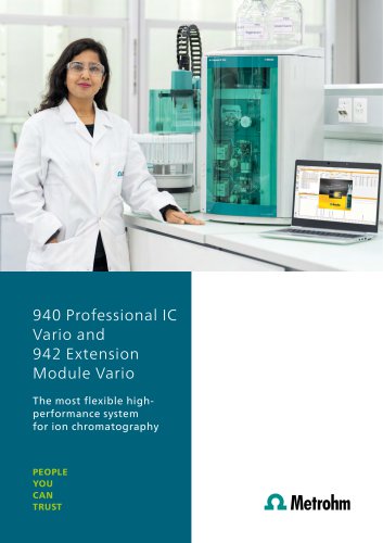 940 Professional IC Vario / 942 Extension Module Vario – Modular complete system for ion chromatography