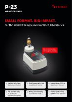 P-23  Vibratory Mill Model Card | P-23 Glove Box