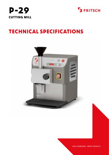 Technical specifications P-29
