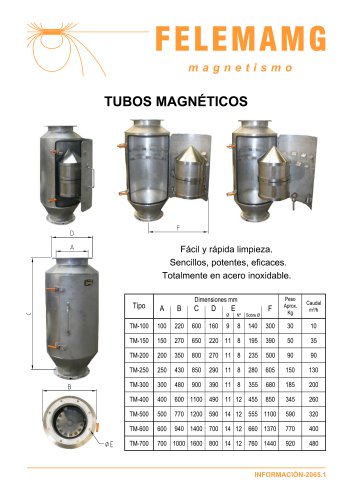 Catalogo Tubos magneticos