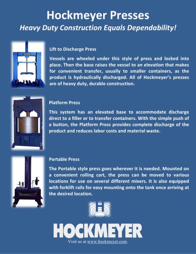 Discharge Presses Flyer