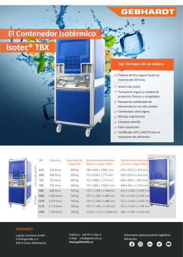 Isotec® TBX 1170 Brochure es