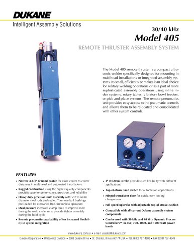 40 kHz Model 405 remote thruster system