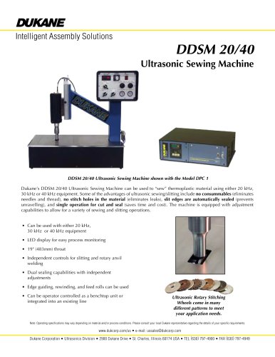 DDSM 20/40 Ultrasonic Sewing Machine