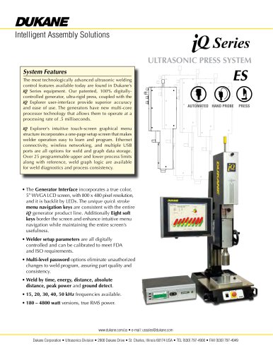 iQ Series ES Ultrasonic Press System