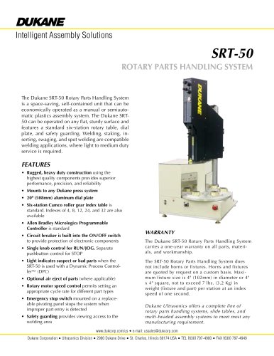 SRT-50 ROTARY PARTS HANDLING SYSTEM