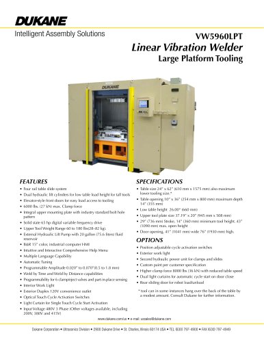 VW5960LPT - Vibration Welder