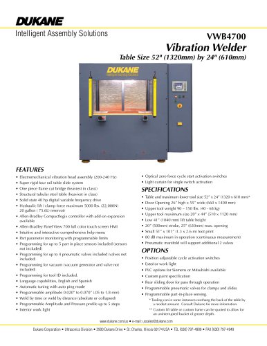 VWB4700 Vibration Welder