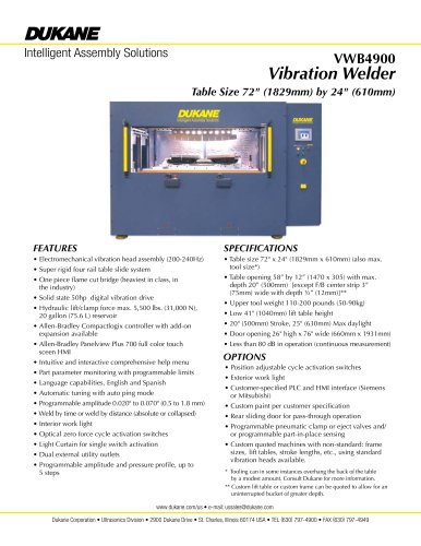 VWB4900 Vibration Welder