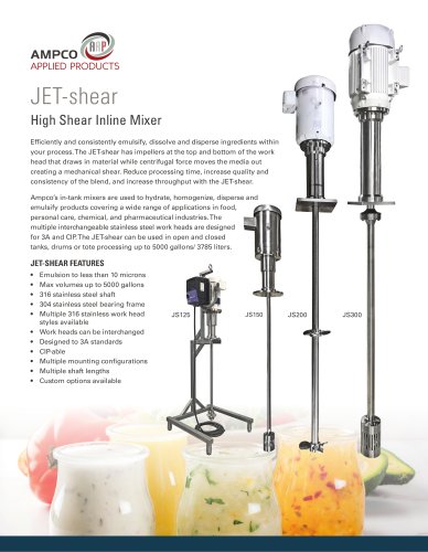 JET-shear High Shear Inline Mixer