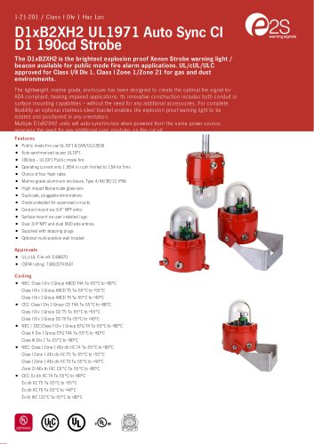 D1xB2XH2 UL1971 Auto Sync CI D1 190cd Strobe