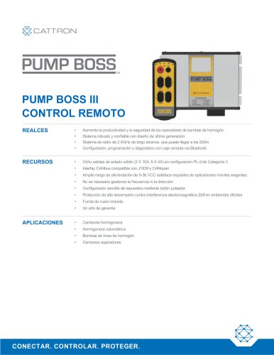 Pump Boss Datasheet