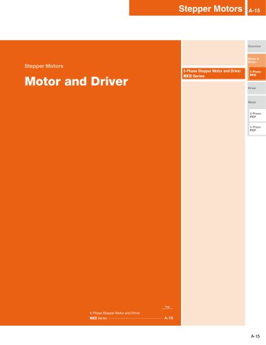 5-Phase 0.72°/Geared Stepper Motor & Driver, RKII Series