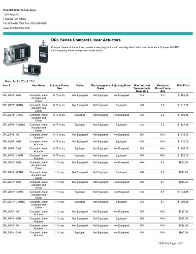 DRL Series Compact Linear Actuators