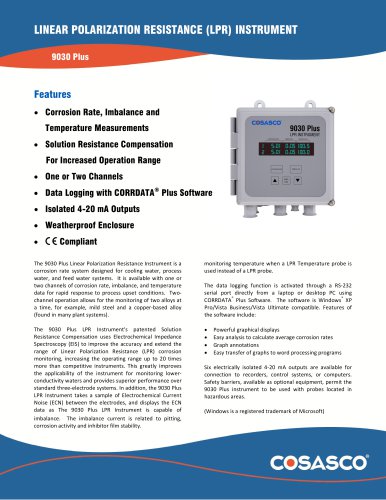 LINEAR POLARIZATION RESISTANCE (LPR) INSTRUMENT