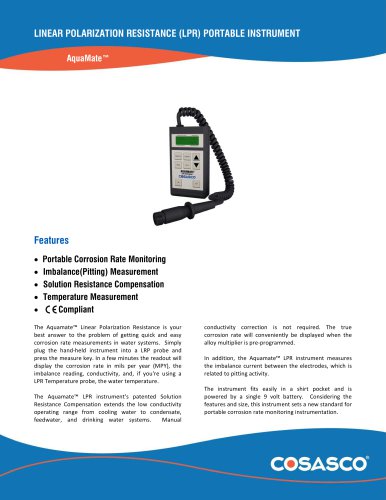 LINEAR POLARIZATION RESISTANCE (LPR) PORTABLE INSTRUMENT