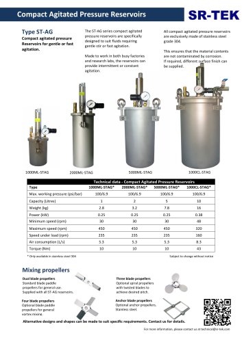 Compact Agitated Pressure Reservoirs