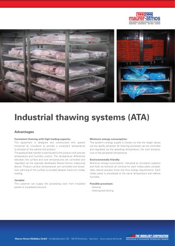 Industrial thawing systems